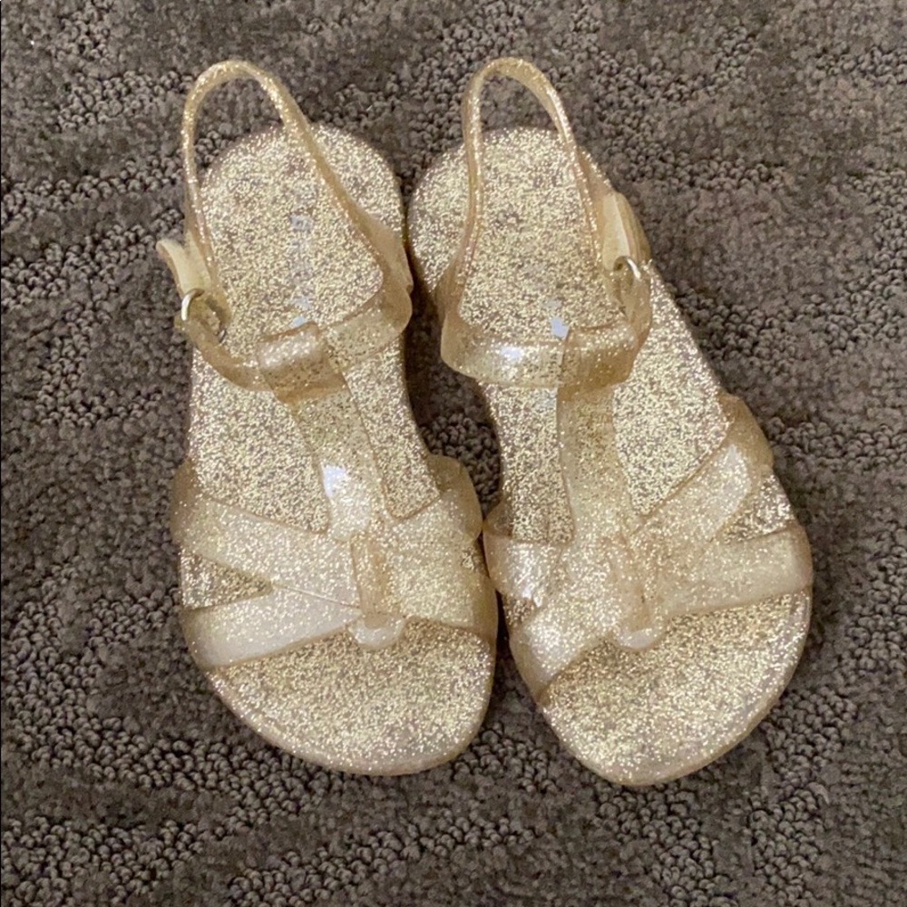 Sparkly Gold sandal style jellies
